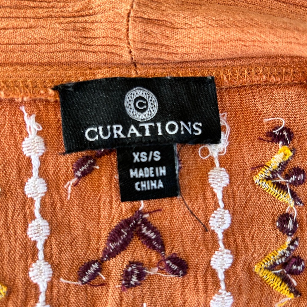 Orange Floral Women's Kimono Jacket - Picture 2 of 8